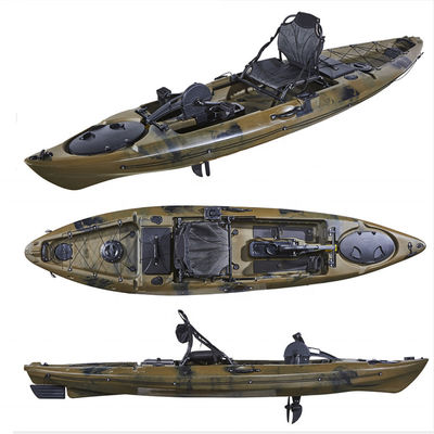 Single Person Fishing Pedal Kayaks LLDPE HDPE 180kgs Sit On Top Kayak
