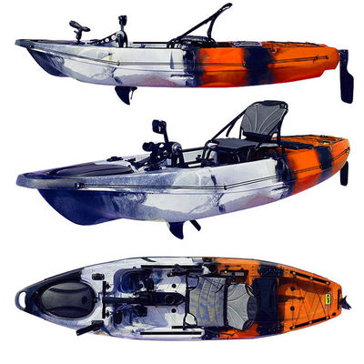 HDPE Pedal Drive Kayaks Sit On Top Fishing Canoe 3.32m*0.9m